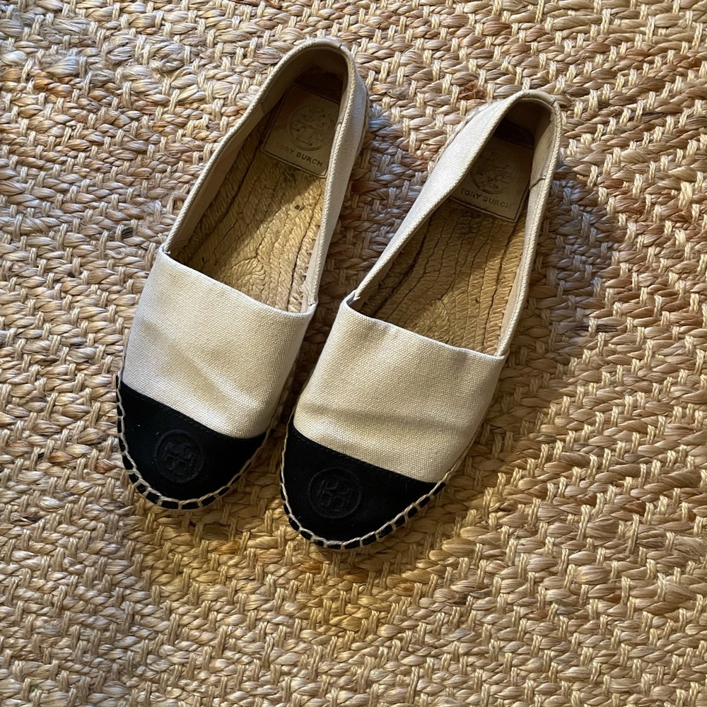 Tory Burch Colorblock Pattern Espadrilles Size 7